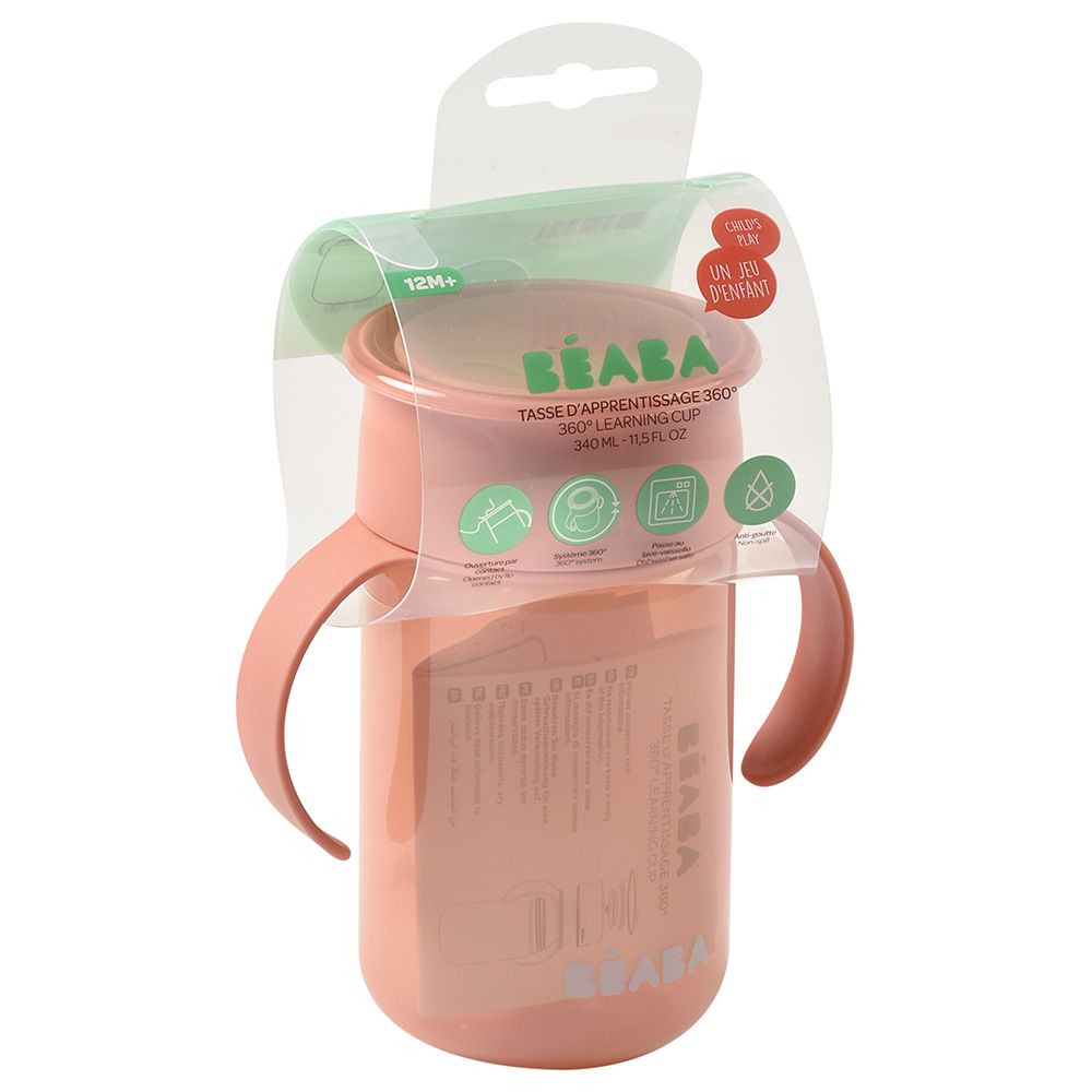 Beaba - 360 Degree Learning Cup - 340 ml  - Pink