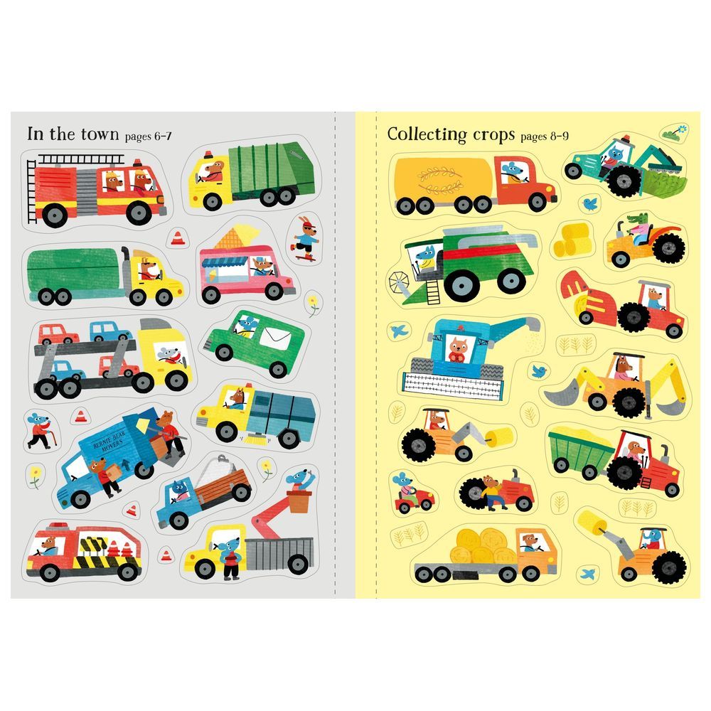 Usborne Books - Little First Stickers - Tractors & Trucks