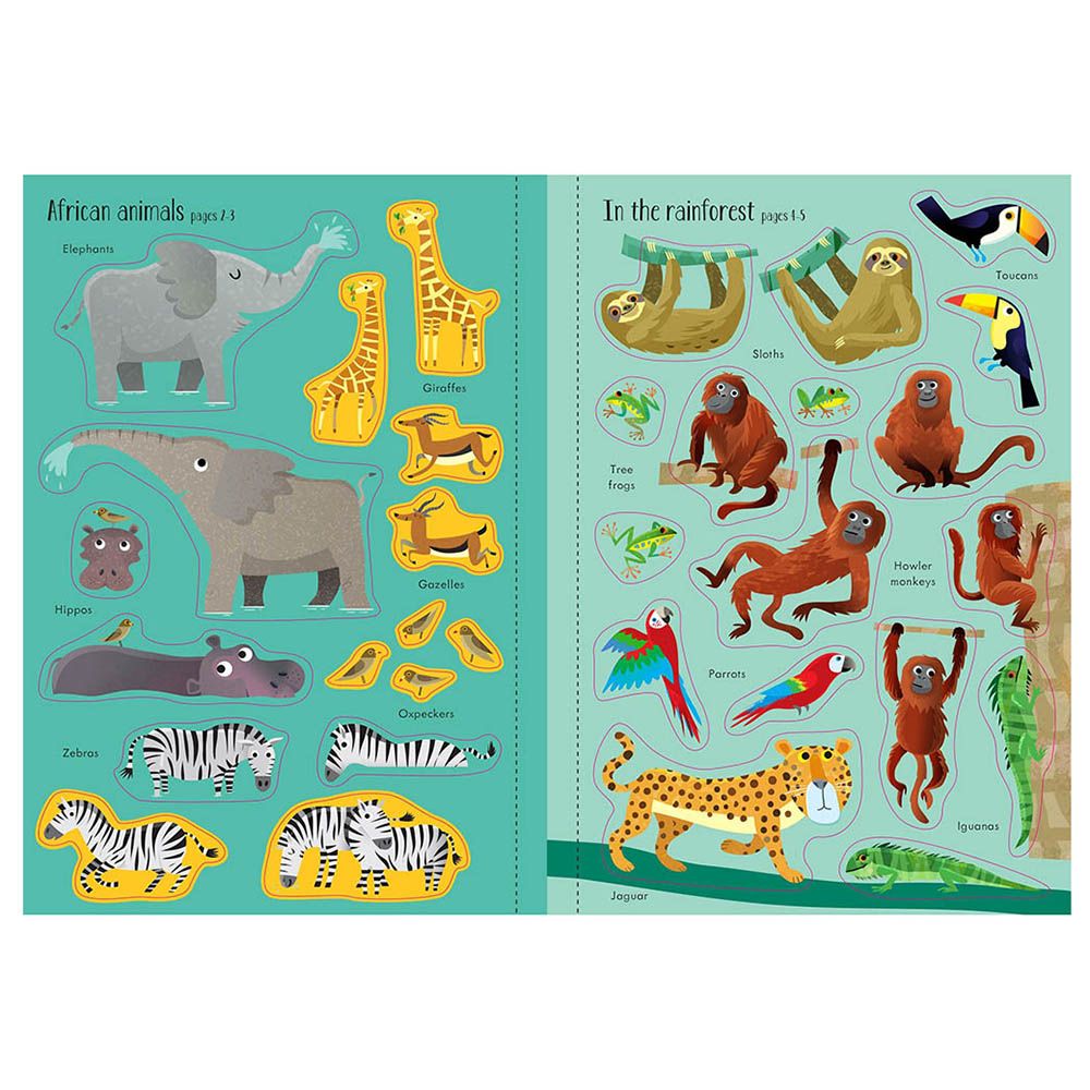 كتب أسبورن-  كتاب Little First Stickers: Animals