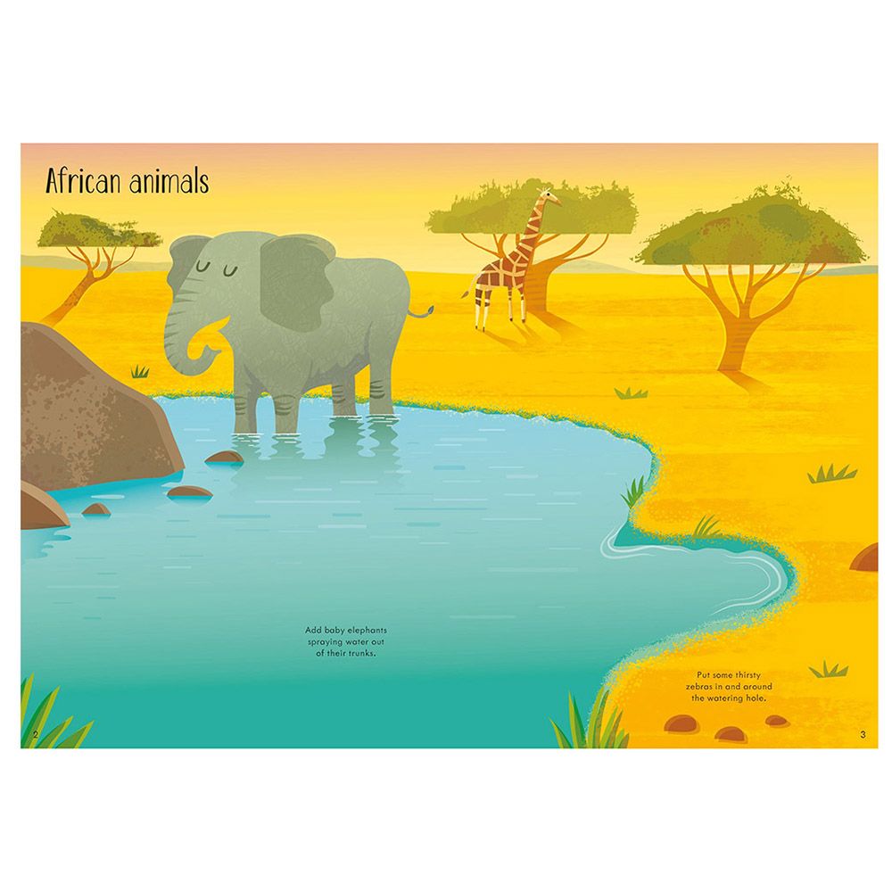 كتب أسبورن-  كتاب Little First Stickers: Animals