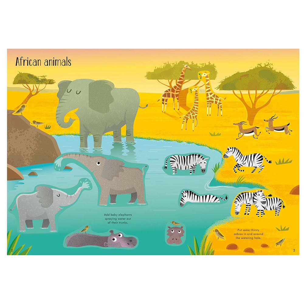 كتب أسبورن-  كتاب Little First Stickers: Animals