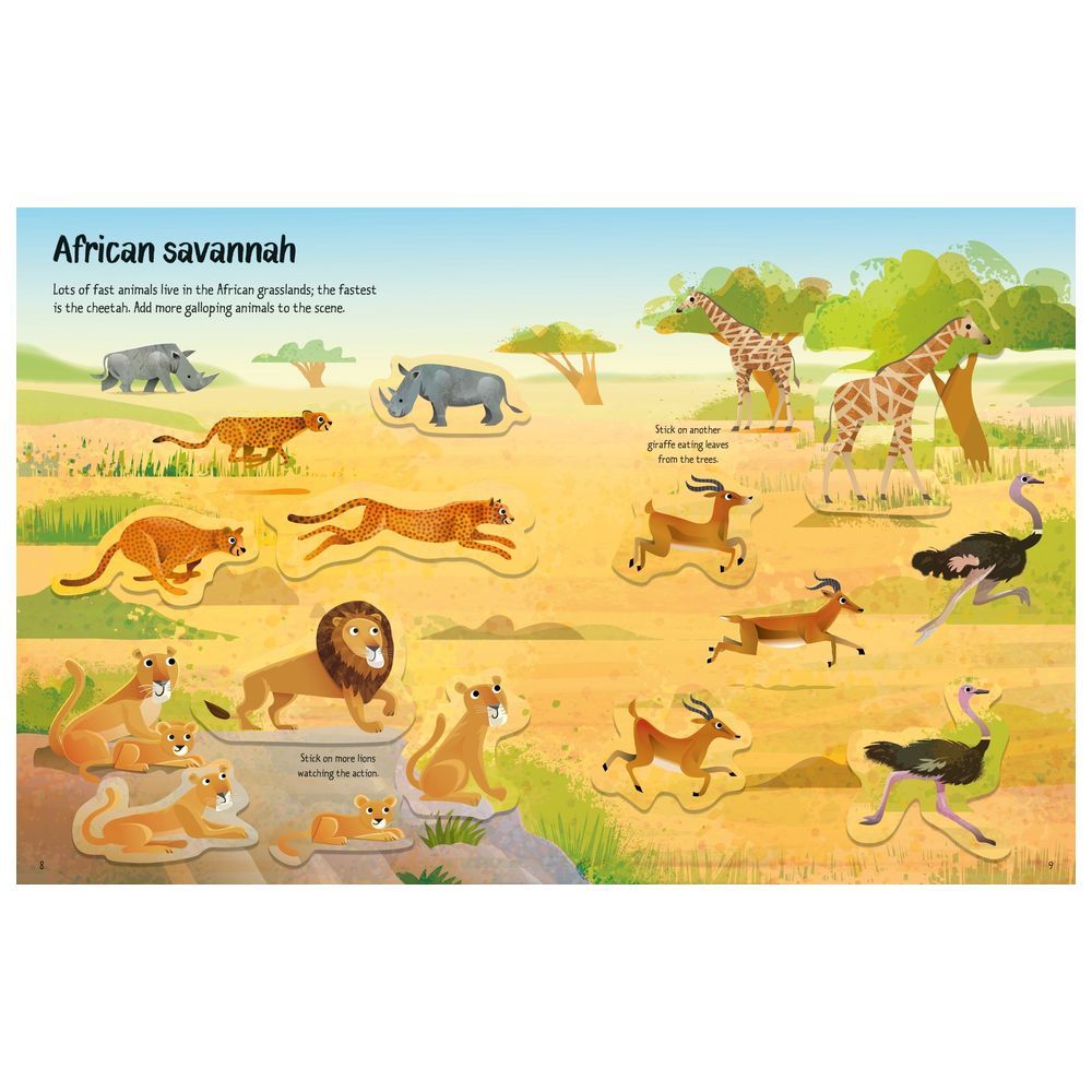 Usborne Books - First Sticker Book - Wild Animals