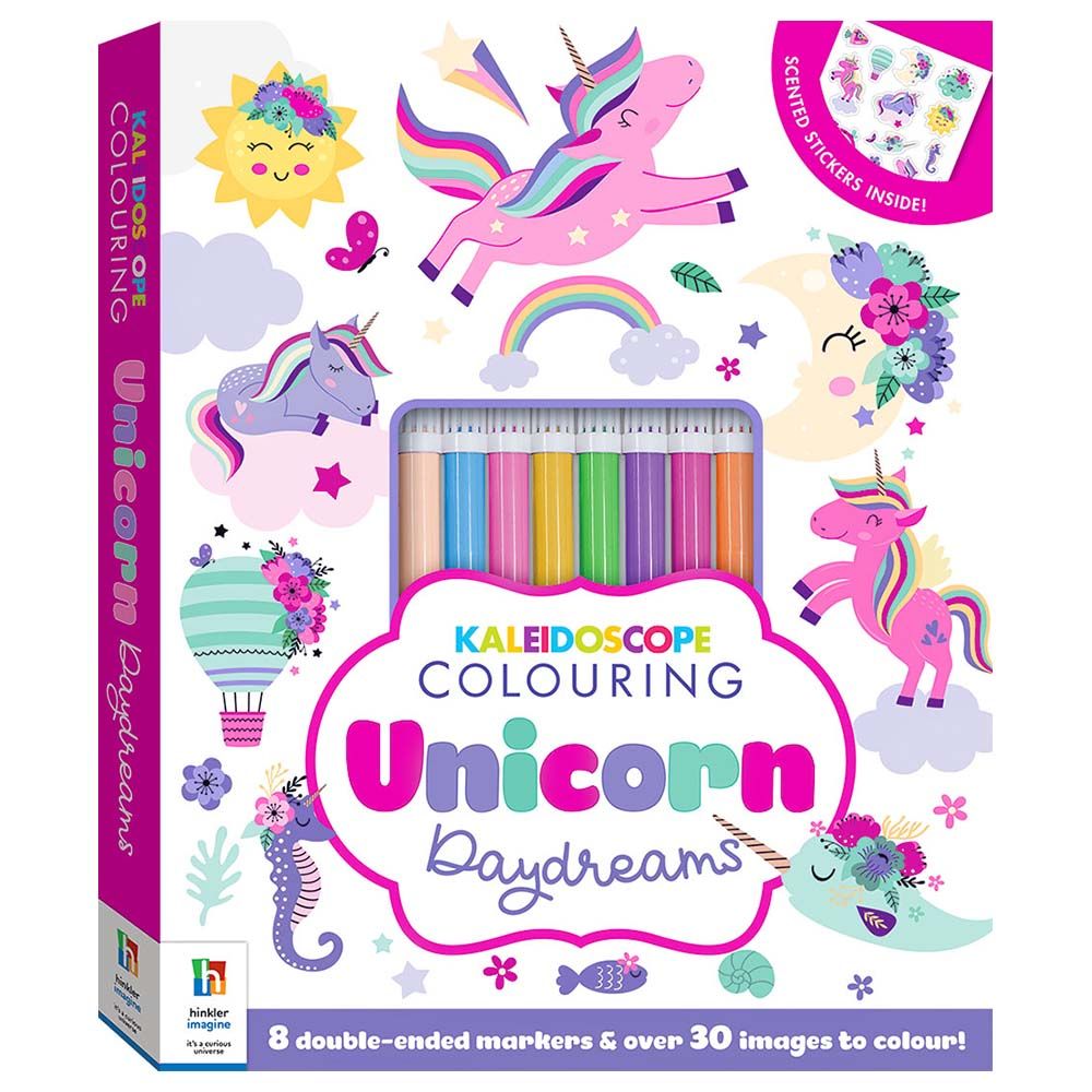  كتاب kaleidoscope colouring unicorn daydream book