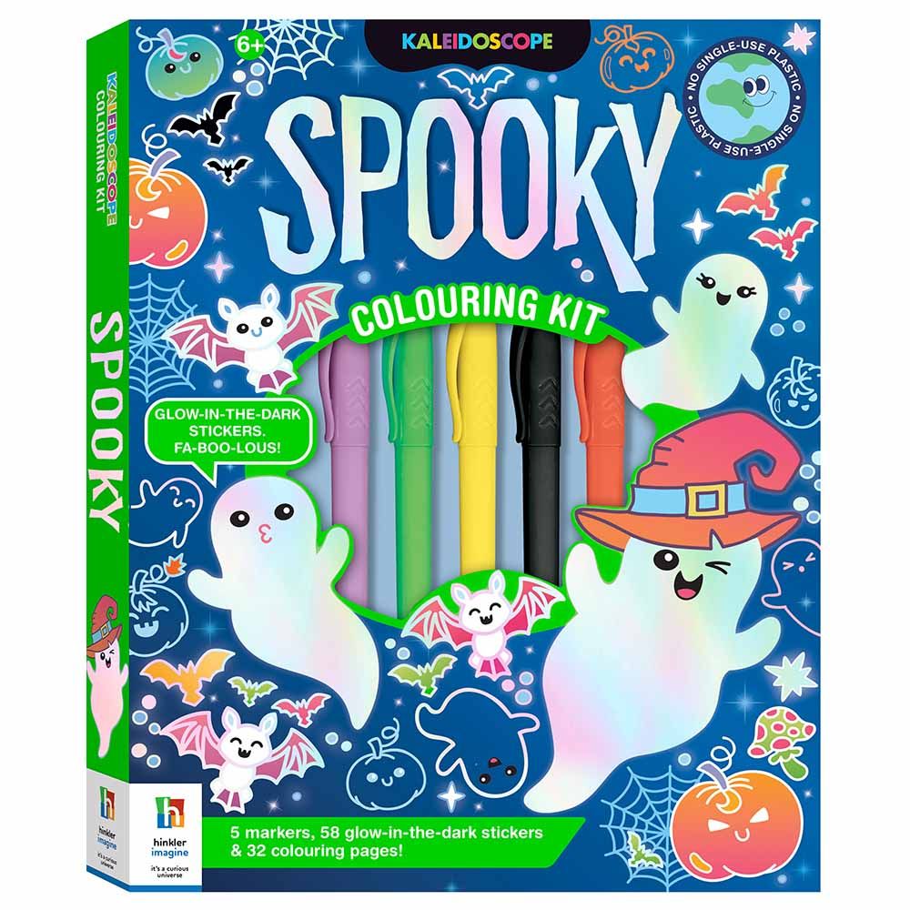  كتاب kaleidoscope col spooky colouring book kit