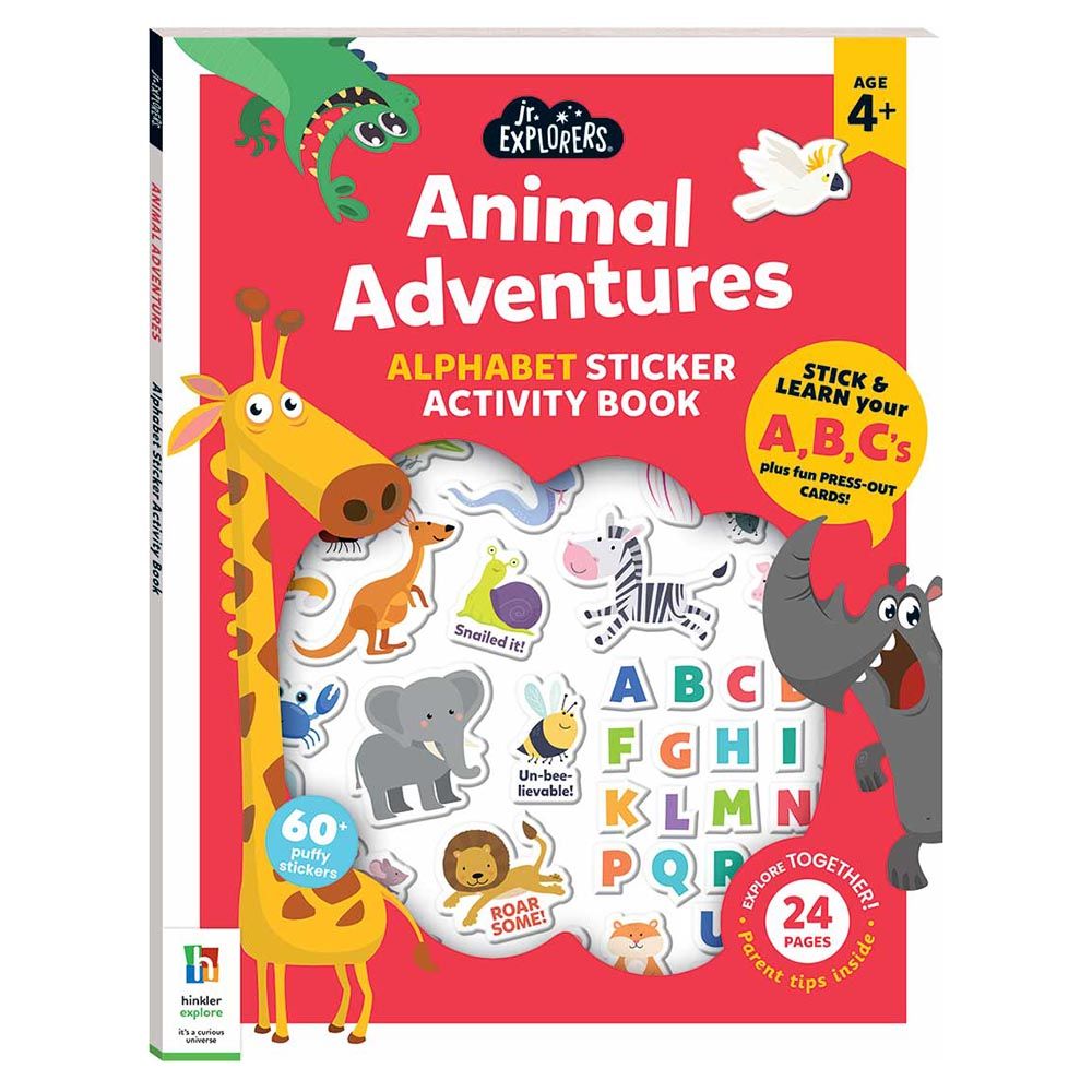 كتاب Hinkler - Junior Explorers: Animal Adventures Alphabet Sticker Activity Book