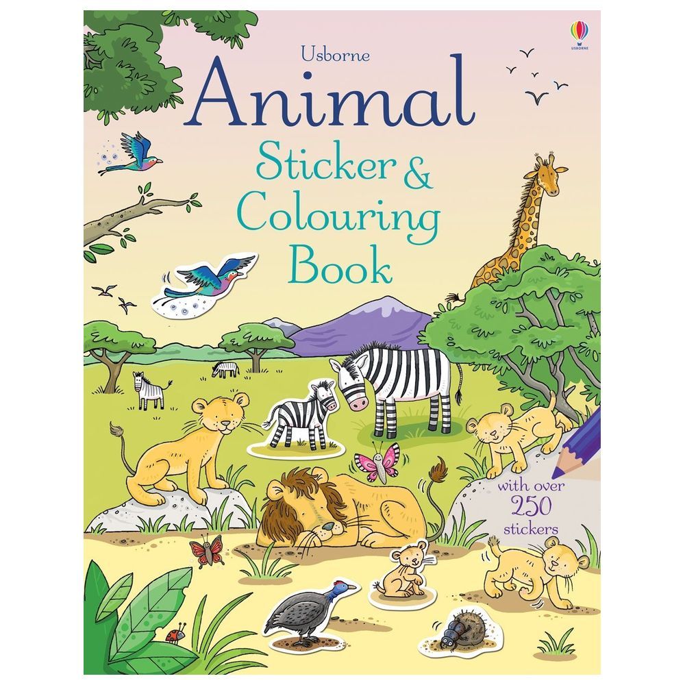 Usborne Books - Animal Sticker & Colouring Book