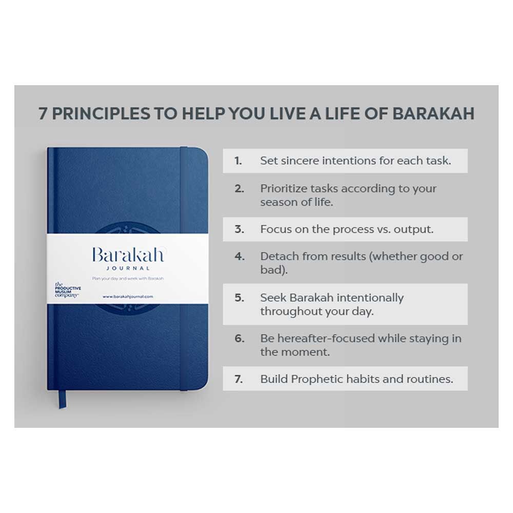 The Barakah Journal: Plan Your Day & Week With Barakah - Blue