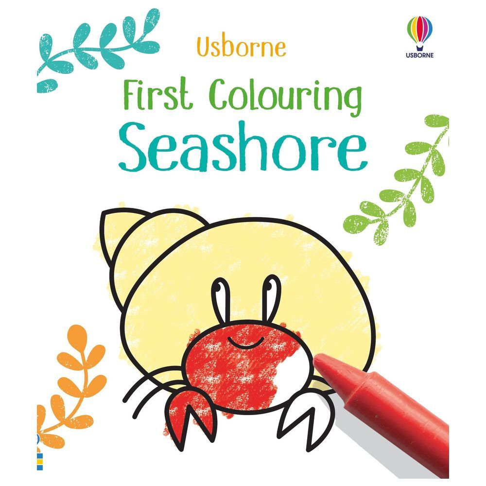 كتب Usborne - التلوين الأول - شاطئ البحر