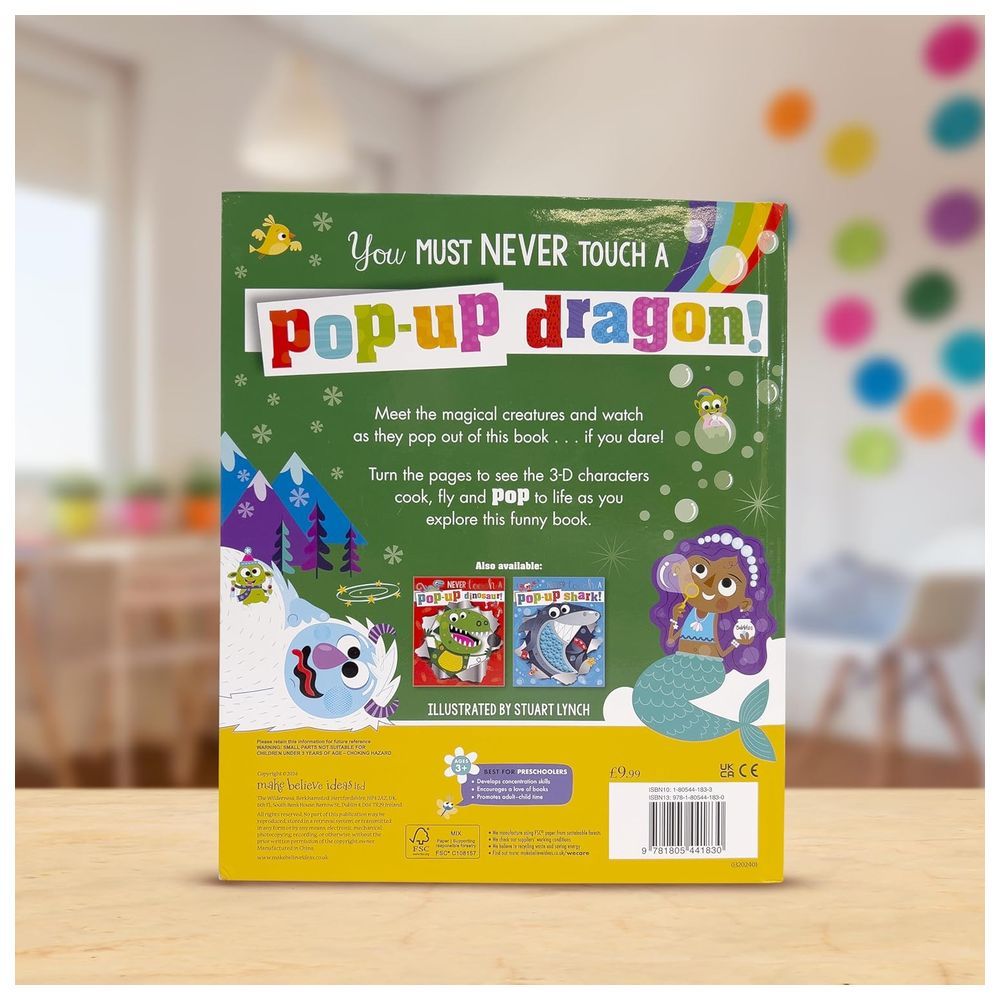 ميك بيليف آيدياز-  كتاب مصور Never Touch a Pop-up Dragon