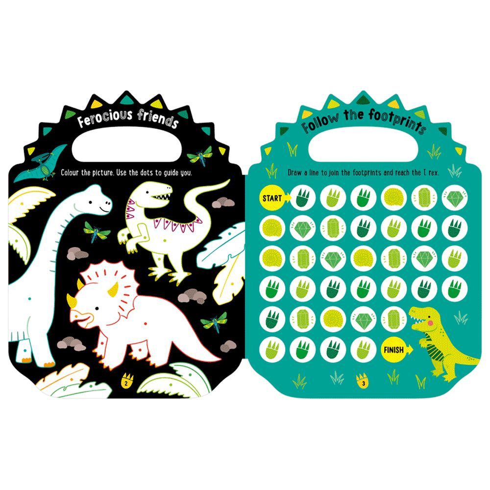 Make Believe Ideas - Shiny Stickers My Green And Scaly Dinosaur Activity Book