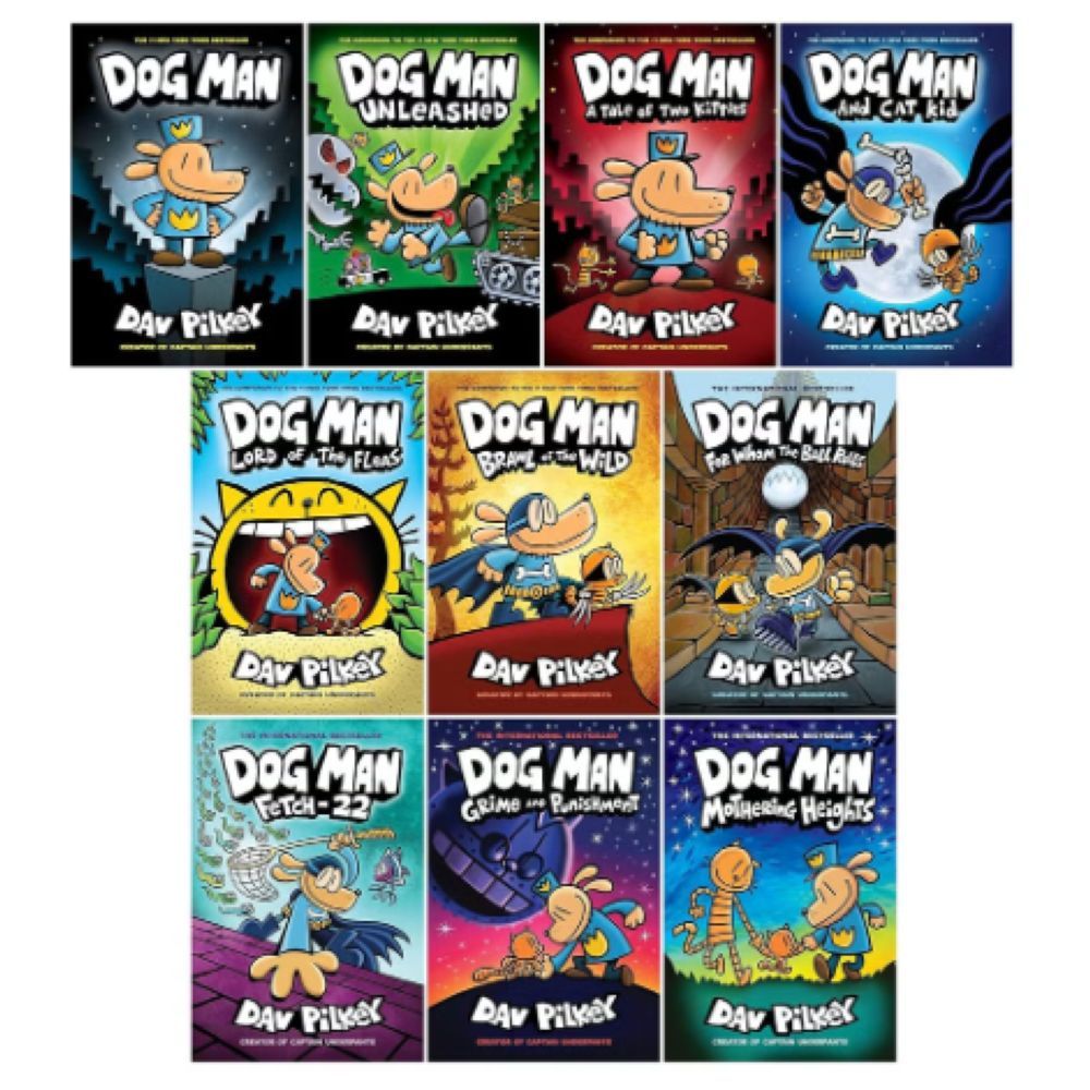 مجموعة دوغ مان القصصية Dog Man: The Supa Buddies Mega Collection Boxed Set - 10 قصص