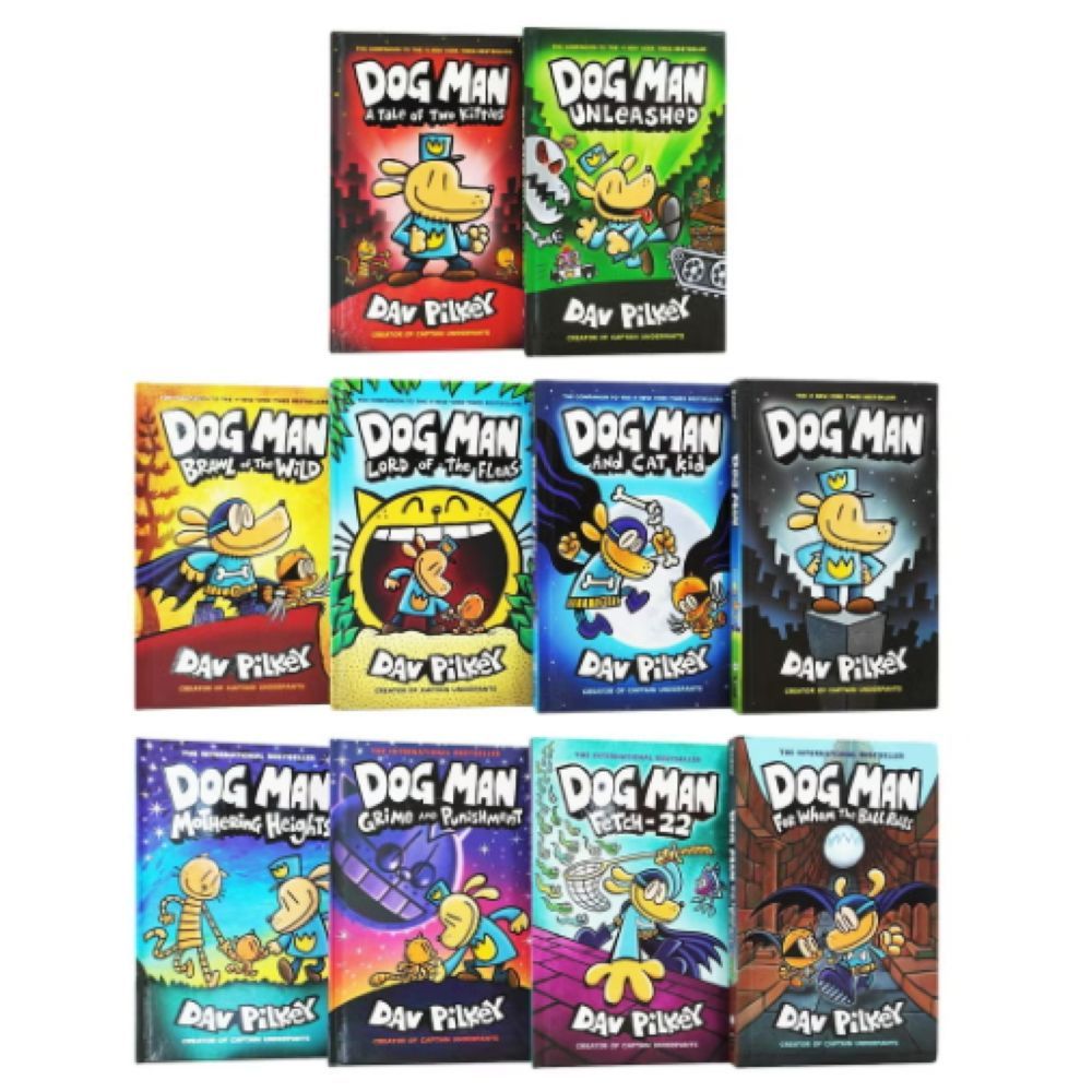 مجموعة دوغ مان القصصية Dog Man: The Supa Buddies Mega Collection Boxed Set - 10 قصص