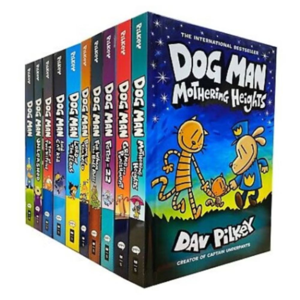 مجموعة دوغ مان القصصية Dog Man: The Supa Buddies Mega Collection Boxed Set - 10 قصص