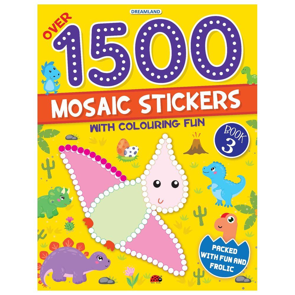 كتاب - 1500 Mosaic Stickers Book 3 With Colouring Fun