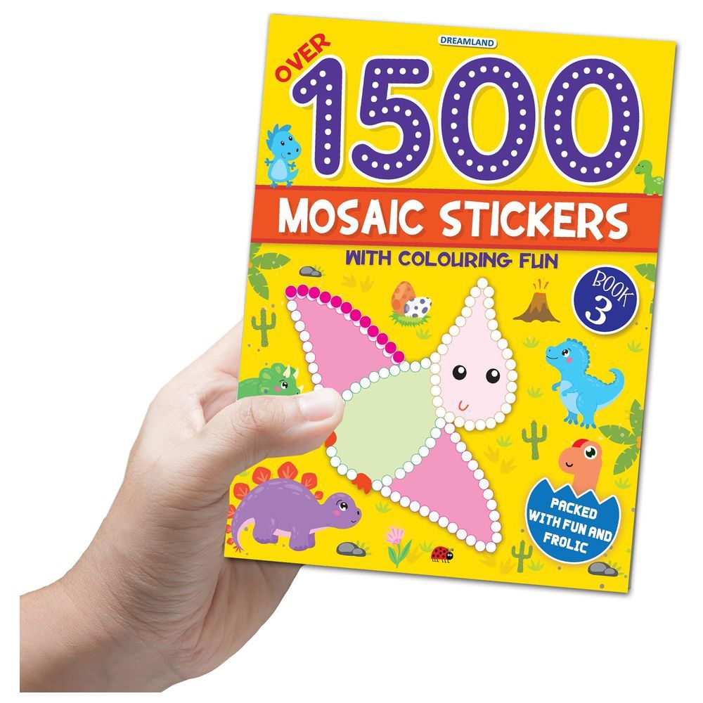 كتاب - 1500 Mosaic Stickers Book 3 With Colouring Fun