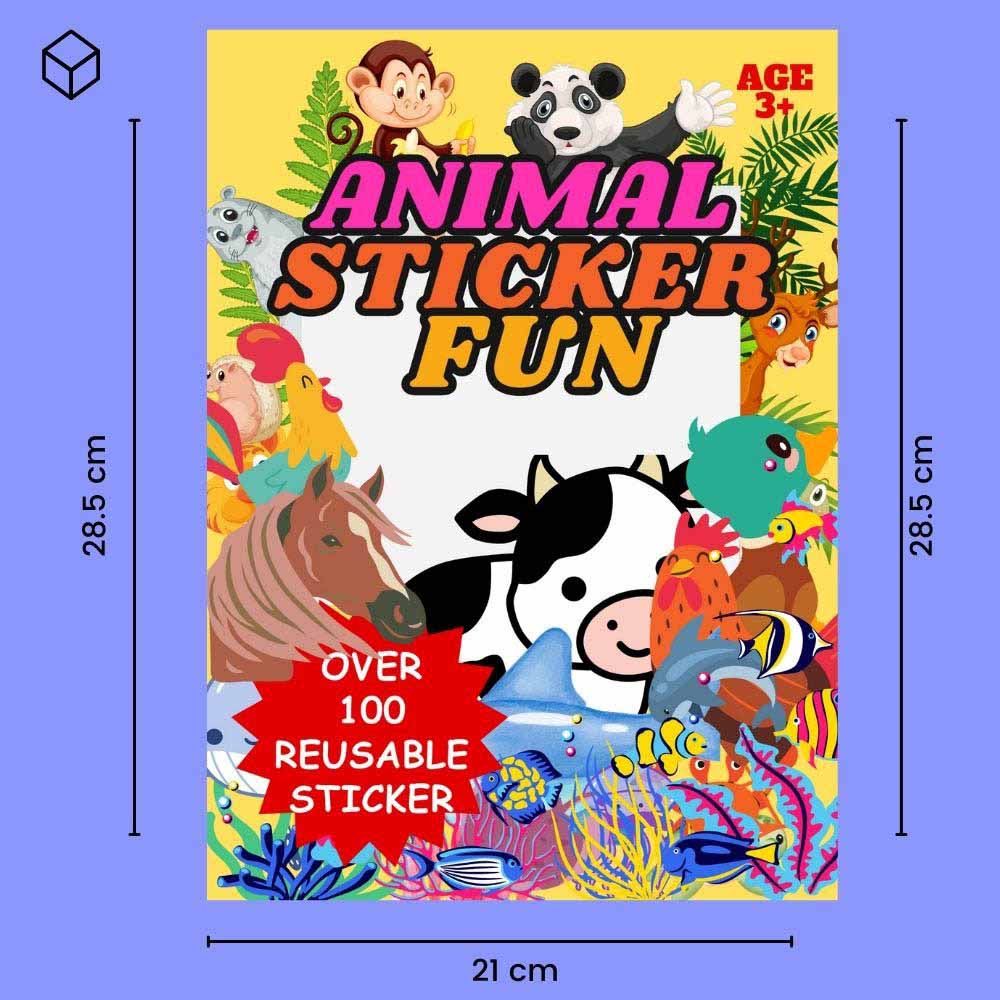 جست كيدنغ - كتاب أنشطة الملصقات Animal Sticker Fun