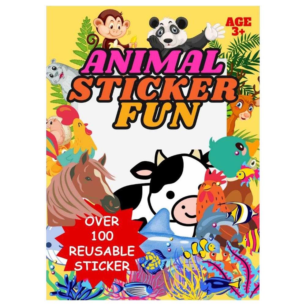 جست كيدنغ - كتاب أنشطة الملصقات Animal Sticker Fun