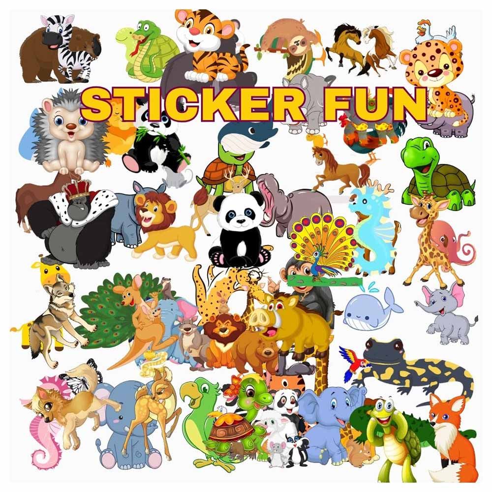 جست كيدنغ - كتاب أنشطة الملصقات Animal Sticker Fun