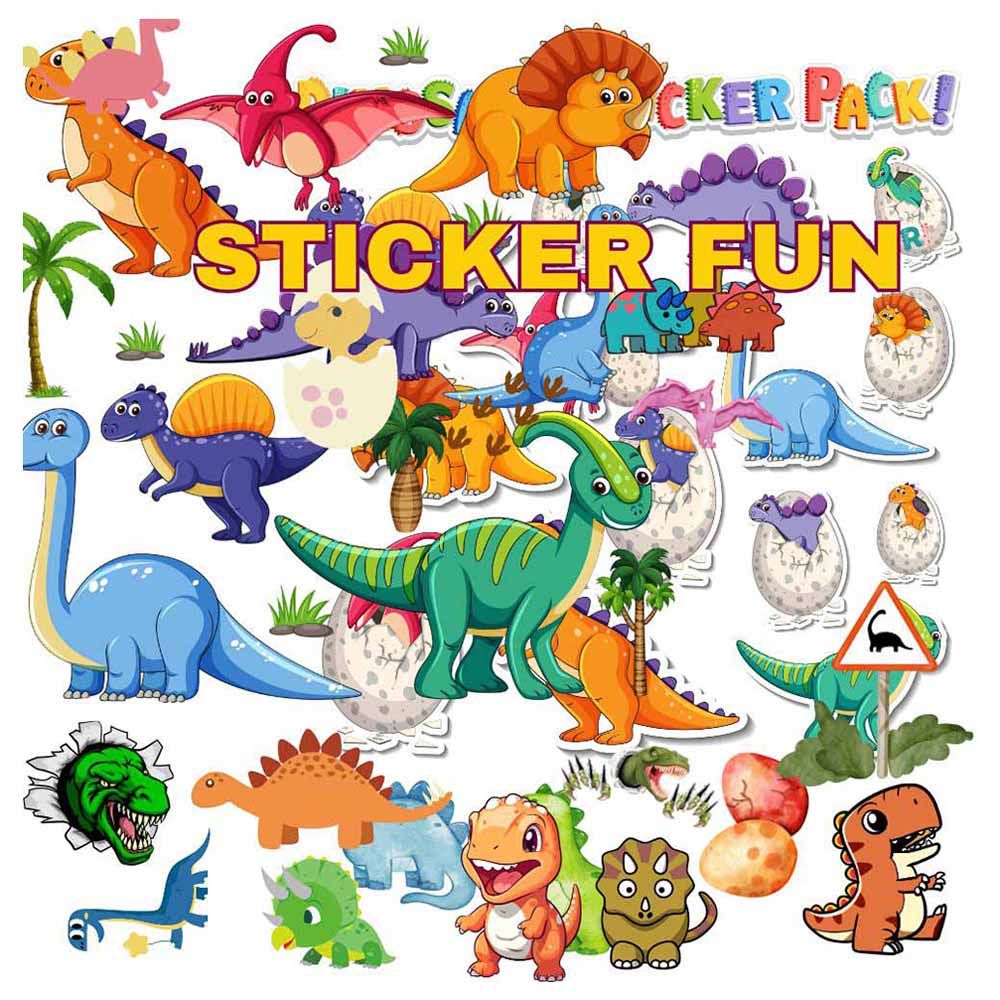 جست كيدنغ - كتاب انشطة الملصقات Dino Sticker Fun 