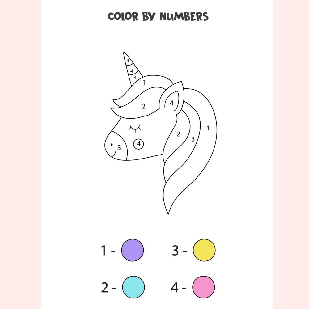 Just Kidding - Unicorn Color By Number Book