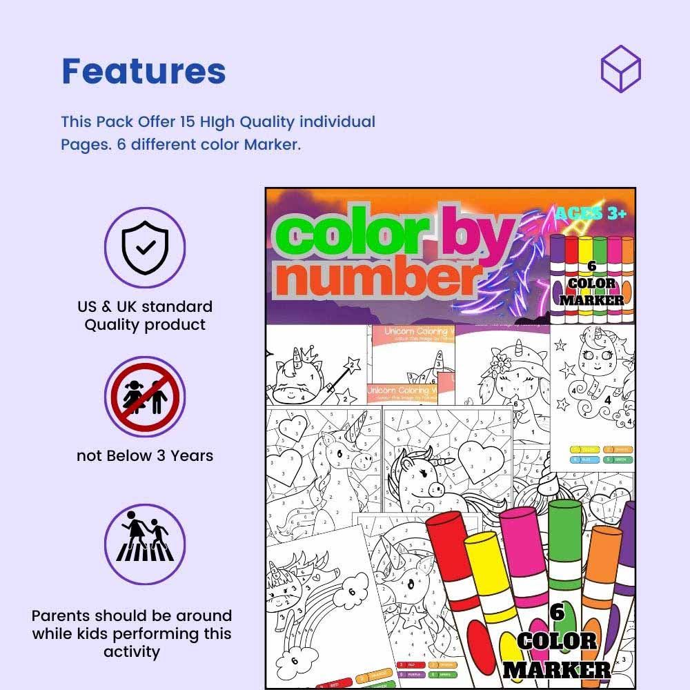 Just Kidding - Unicorn Color By Number Book