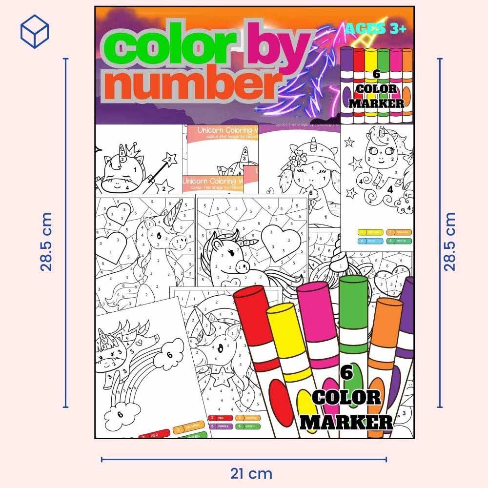 Just Kidding - Unicorn Color By Number Book