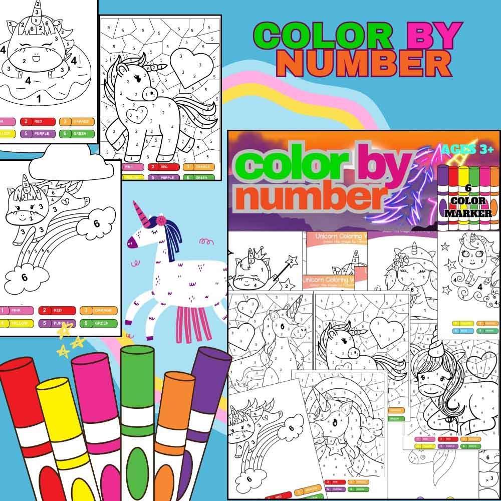 Just Kidding - Unicorn Color By Number Book