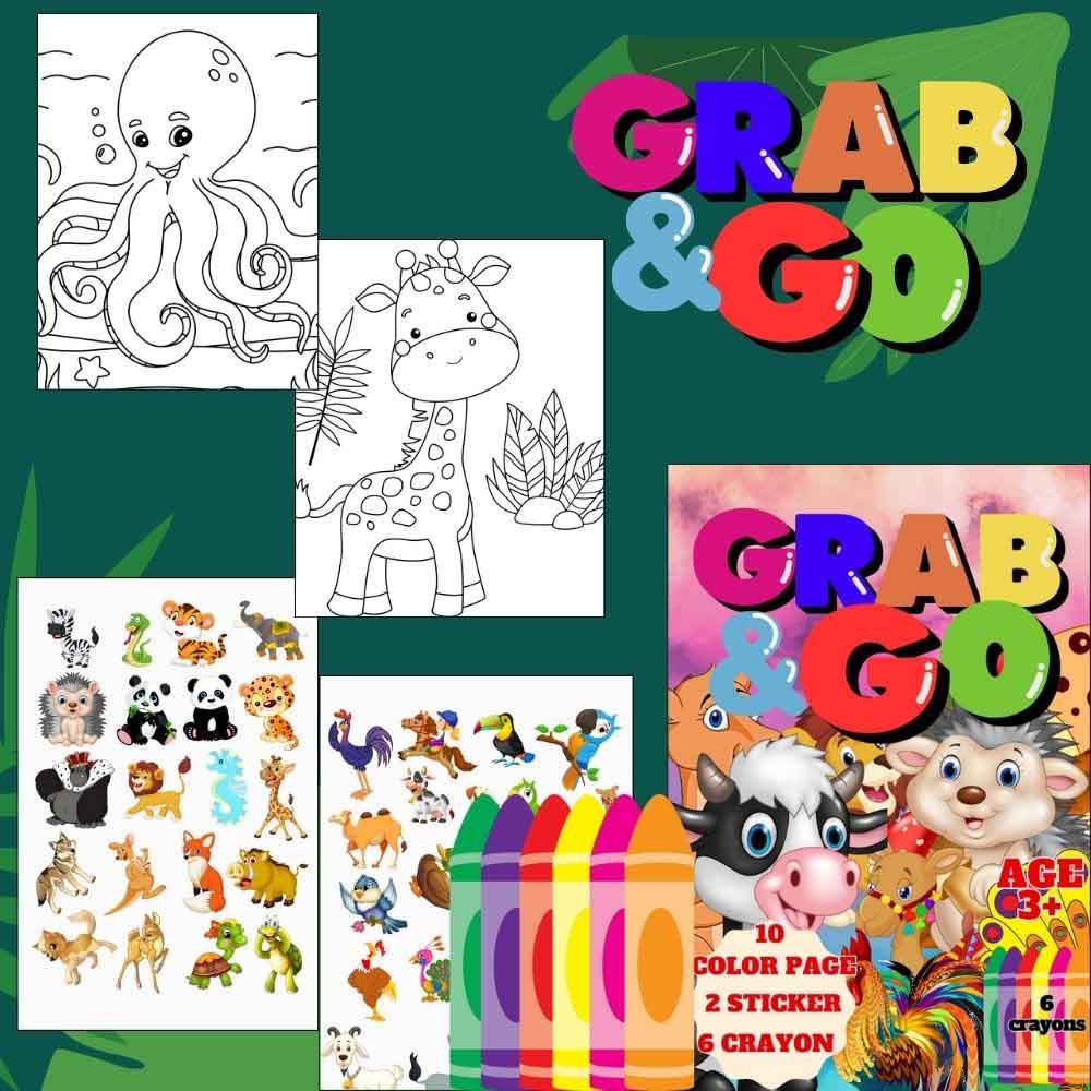 Just Kidding - Animal Grab And Go Activity Pack For Kids