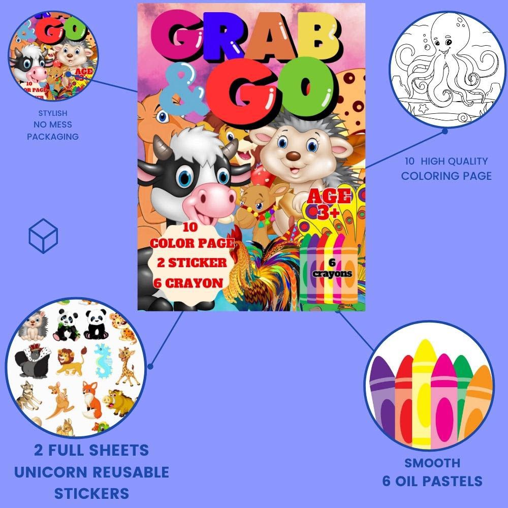 Just Kidding - Animal Grab And Go Activity Pack For Kids