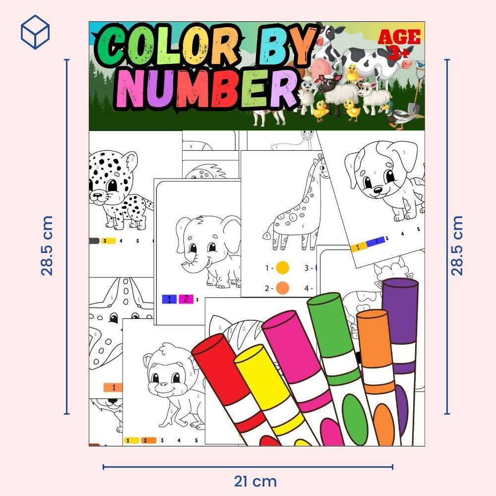 Just Kidding - Animal Color By Number Pack For Kids