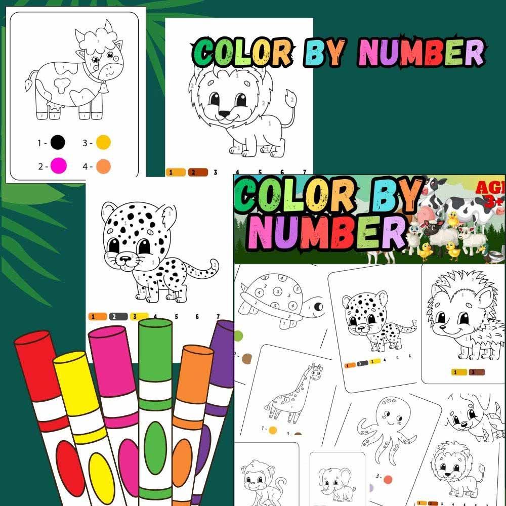 Just Kidding - Animal Color By Number Pack For Kids