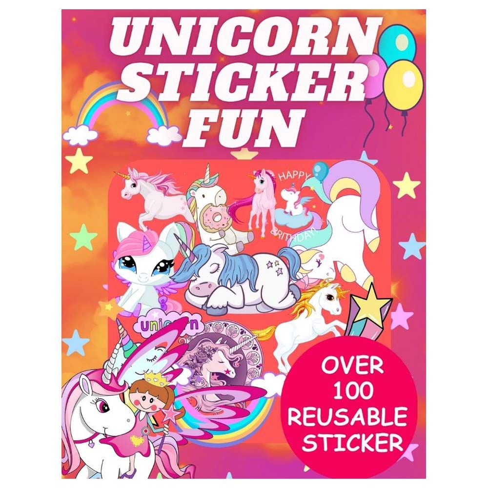 جست كيدنغ - كتاب أنشطة الملصقات Unicorn Sticker Fun