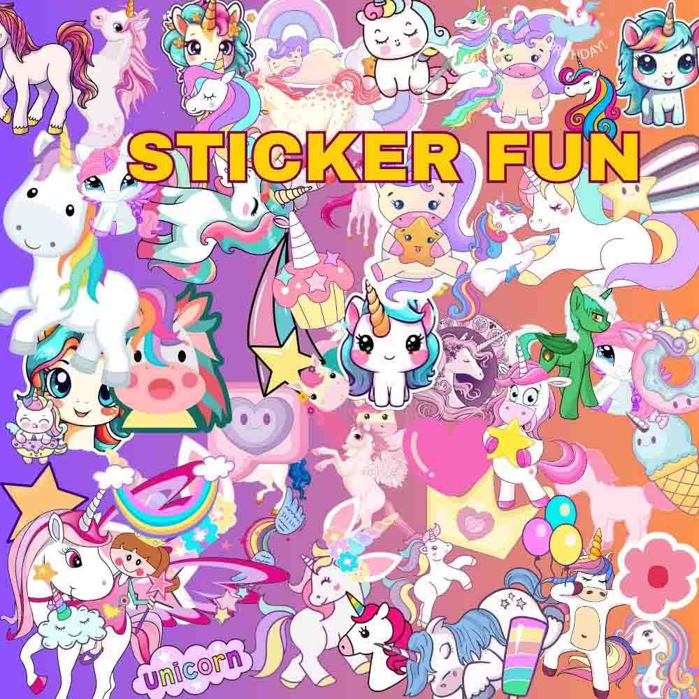 جست كيدنغ - كتاب أنشطة الملصقات Unicorn Sticker Fun