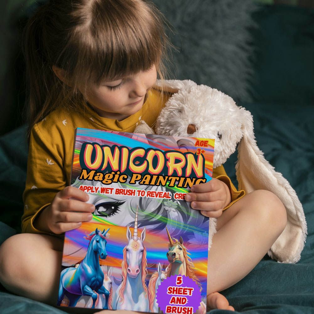 Just Kidding - Unicorn Magic Painting Book Kit For Kids