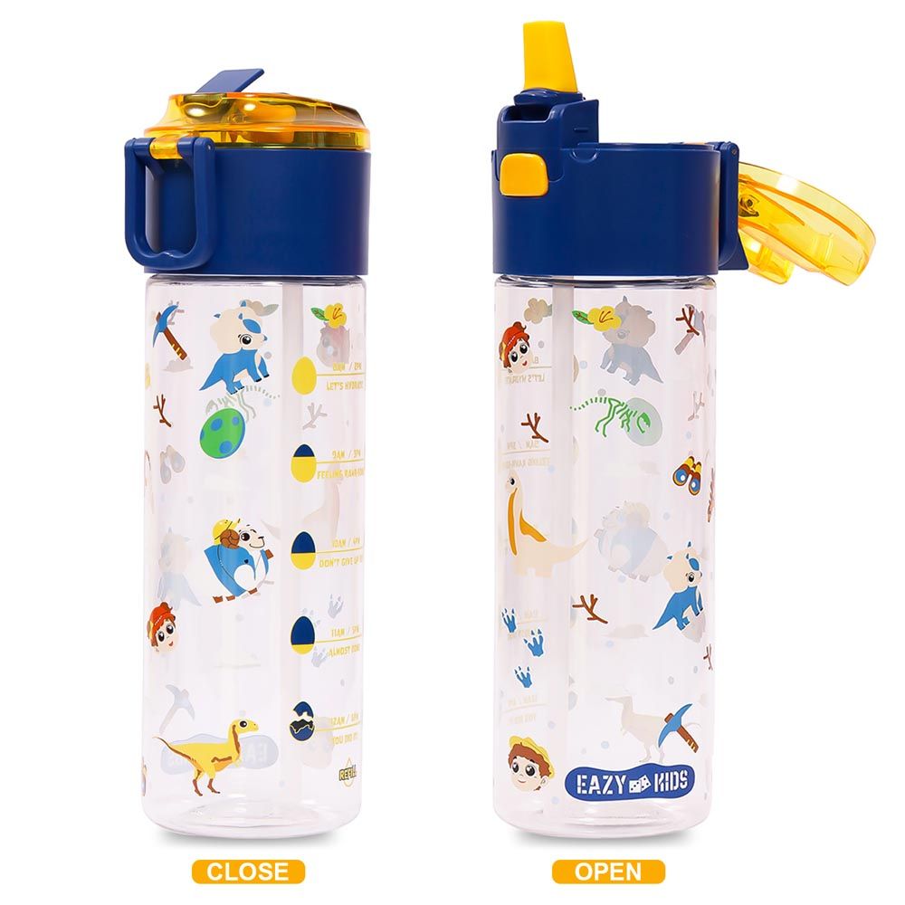 Eazy Kids - Lunch Bag & Activity Backpack - 3pcs - Dinosaur Blue