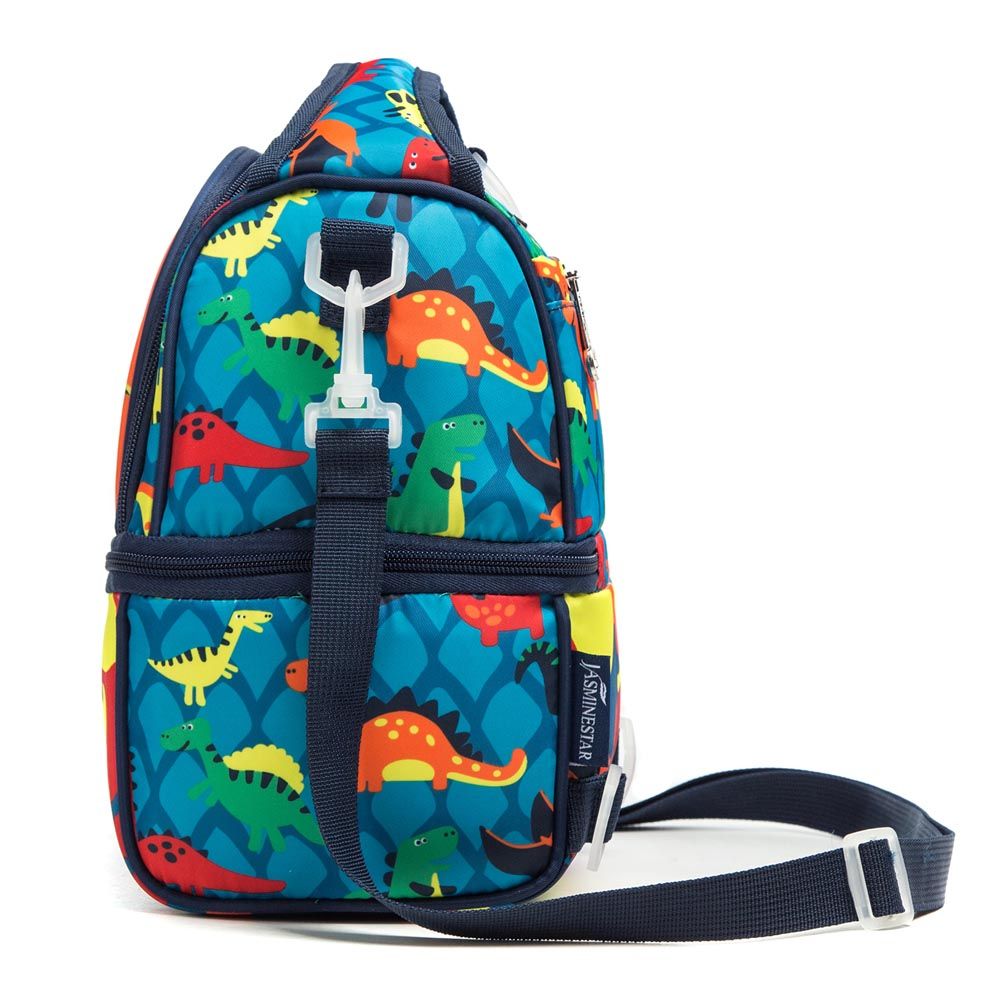 Eazy Kids - Lunch Bag & Activity Backpack - 3pcs - Dinosaur Blue