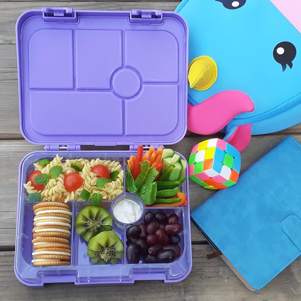 Eazy Kids - 6 Compartment Bento Box w/ Lunch Bag - Unicorn