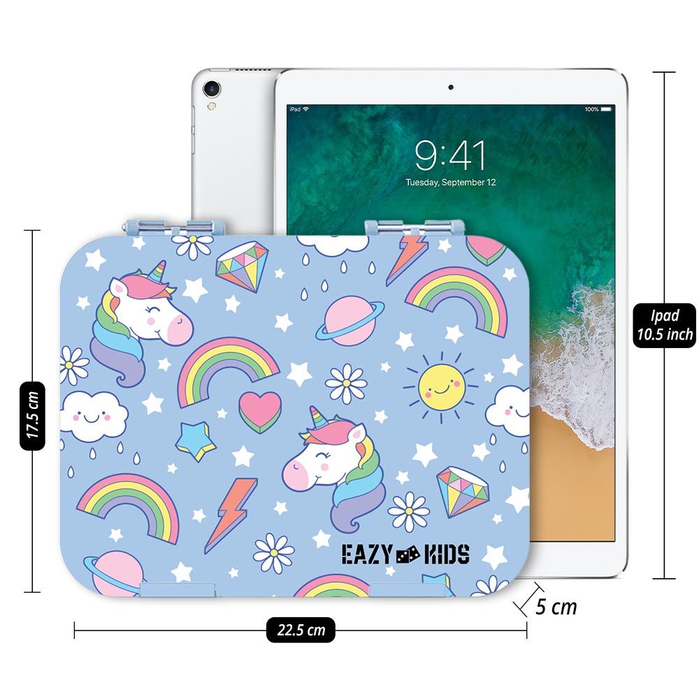 Eazy Kids - 4 Compartment Bento Lunch Box w/ Lunch Bag - Unicorn Pink