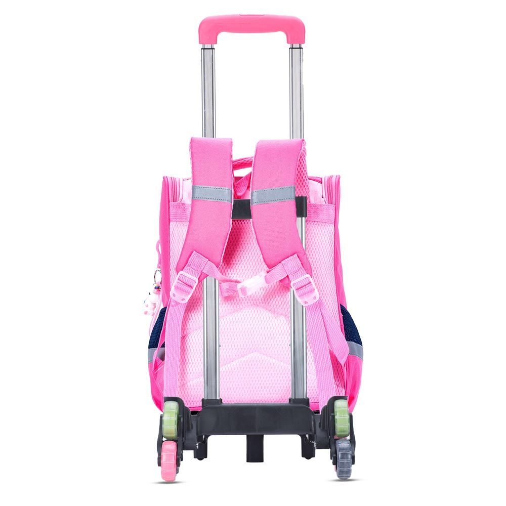 Eazy Kids - Unicorn School Bag With Trolley - Princess Pink