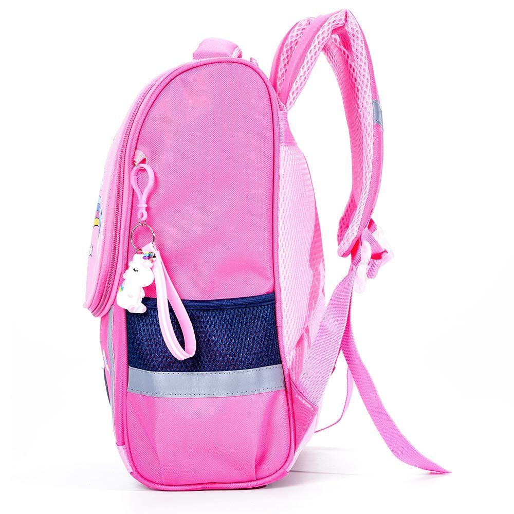 Eazy Kids - Unicorn School Bag With Trolley - Princess Pink