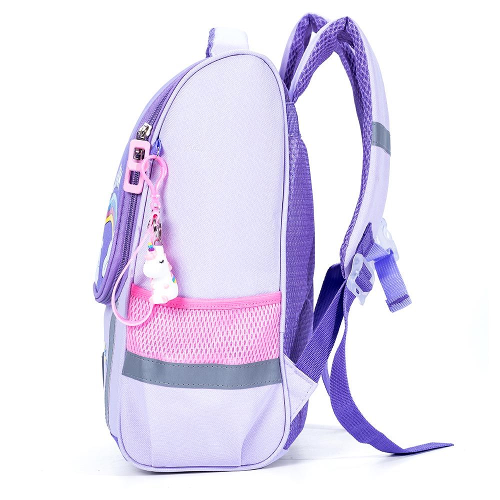 Eazy Kids - Unicorn School Bag With Trolley - Prince Purple