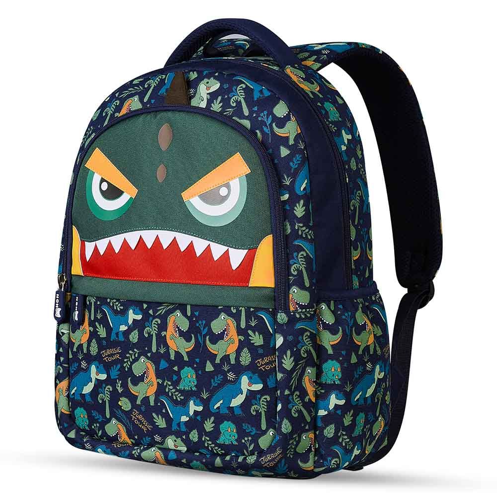 Nohoo - Dino Backpack With Lunch Bag And Pencil Case - Green - 3pcs - 16.15-Inch