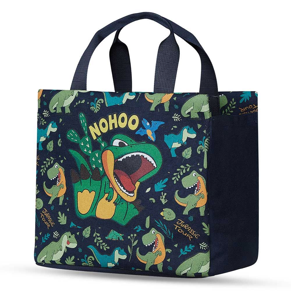 Nohoo - Dino School Backpack With Handbag - Green - 16-inch