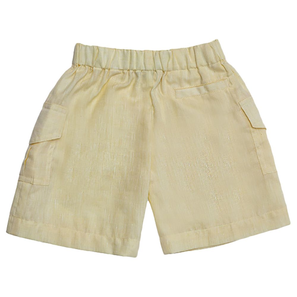 Jules & Juliette - Carl Baby Linen Shorts - Pastel Yellow