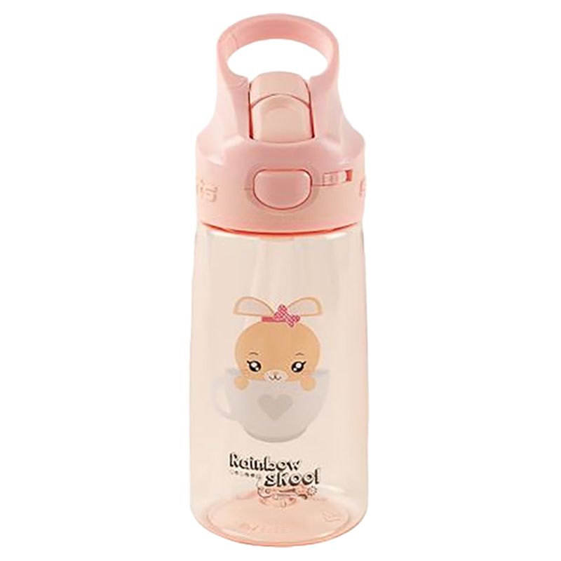 Rainbow Skool - Pink Bunny Cup Cake 4 Compartment Mini Lunchbox W/ Bunny Cup Water Bottle 450ml