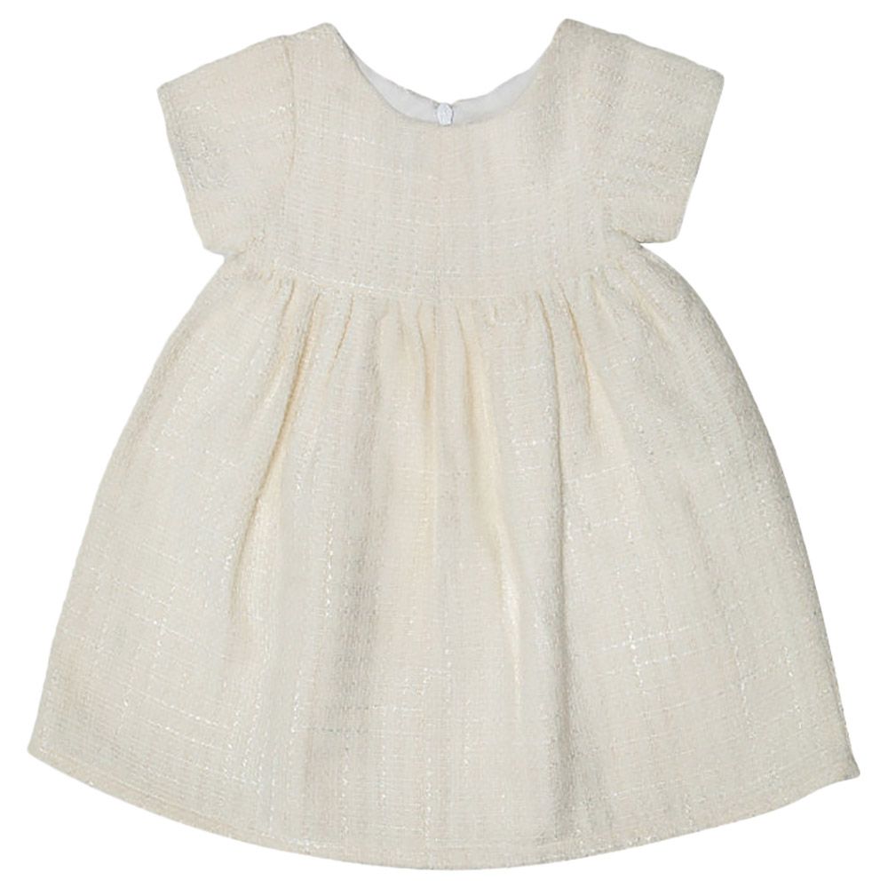 Jules & Juliette - Cecille Baby Short Sleeves Dress - White