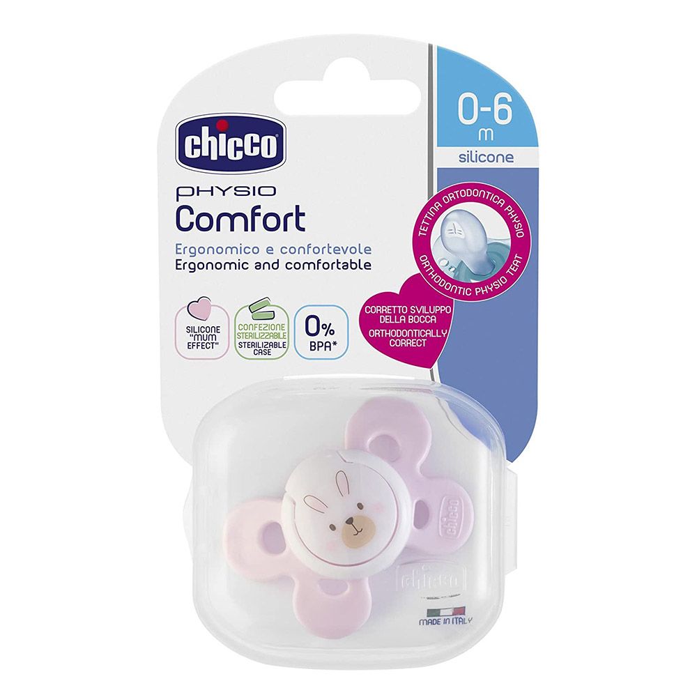 Chicco - Physioforma Comfort Silicone Pacifier 0-6m - Pink