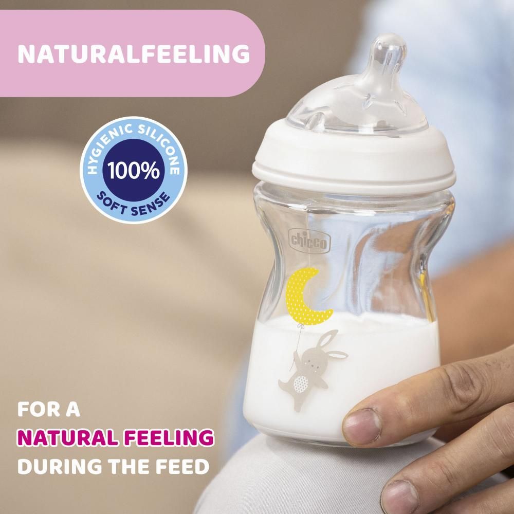 Chicco - Natural Feeling Silicone Bottle Slow Flow 250ml