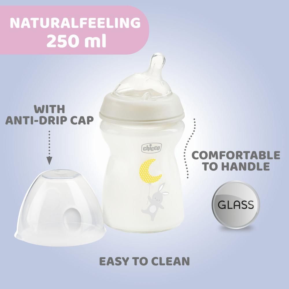 Chicco - Natural Feeling Silicone Bottle Slow Flow 250ml