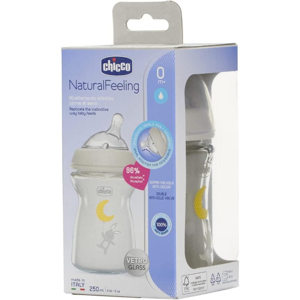 Chicco - Natural Feeling Silicone Bottle Slow Flow 250ml